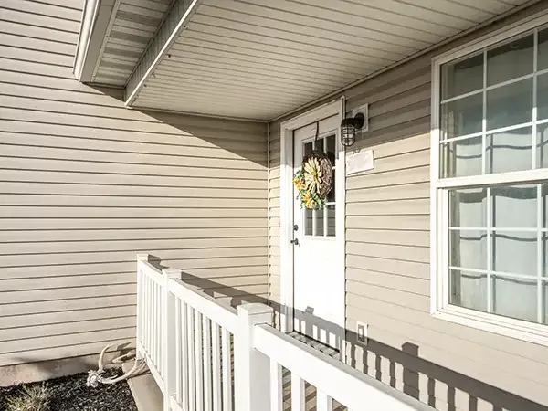 Beige siding on home